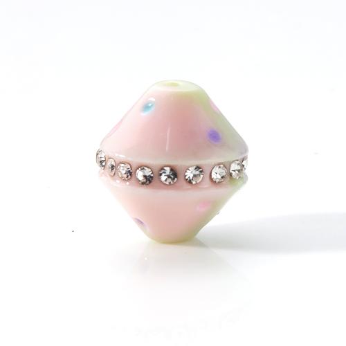 Resin Jewelry Beads, Cat, DIY & with rhinestone, more colors for choice, 13.75x13.75x14.10mm, Sold By PC