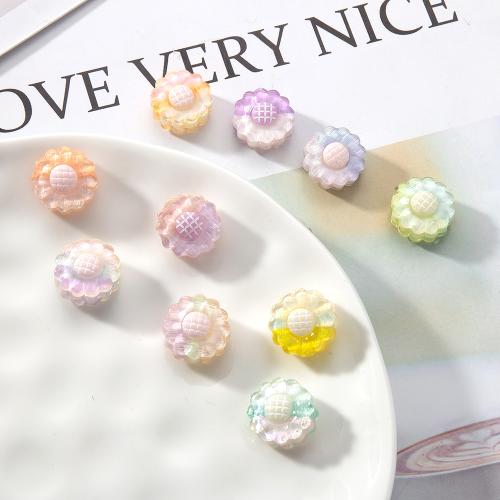 Resin Jewelry Beads, Flower, DIY, more colors for choice, 15.90x9.20x15.90mm, Inner Diameter:Approx 1mm, Sold By PC
