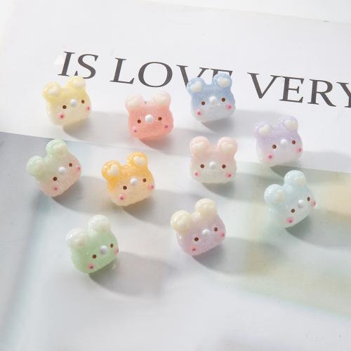 Resin Jewelry Beads, Bear, DIY, more colors for choice, 16.30x12.10x16.25mm, Inner Diameter:Approx 1mm, Sold By PC