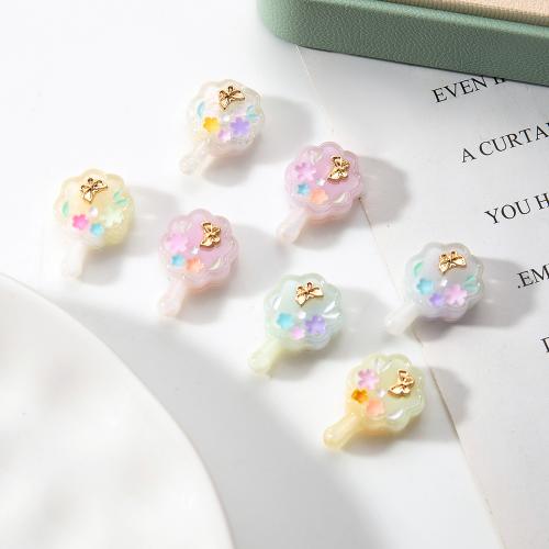 Resin Jewelry Beads, with Brass, DIY, more colors for choice, 13.50x6.05x20.35mm, Inner Diameter:Approx 1mm, Sold By PC