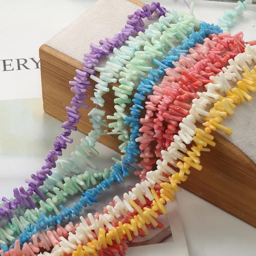 Natural Coral Beads, Turtle, DIY, more colors for choice, 4*10-6*12mm, Sold Per 38 cm Strand