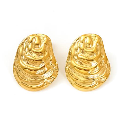 Pendientes de Acero Inoxidable, acero inoxidable 304, 18K chapado en oro, Joyería & diferentes estilos para la opción & para mujer, Vendido por Par