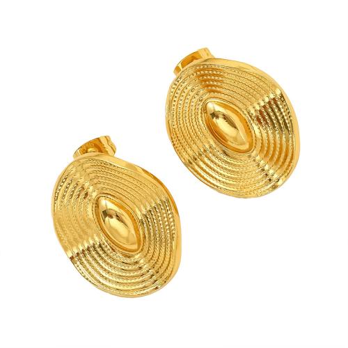 Stainless Steel Stud Earrings, 304 Stainless Steel, 18K gold plated, fashion jewelry & different styles for choice & for woman, Sold By Pair