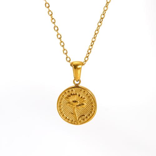 Stainless Steel Jewelry Necklace, 304 Stainless Steel, 18K gold plated, cross chain & Unisex & different designs for choice, Sold By PC