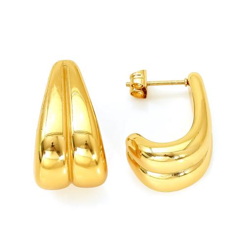 Stainless Steel Stud Earrings, 304 Stainless Steel, 18K gold plated, fashion jewelry & different styles for choice & for woman, Sold By Pair