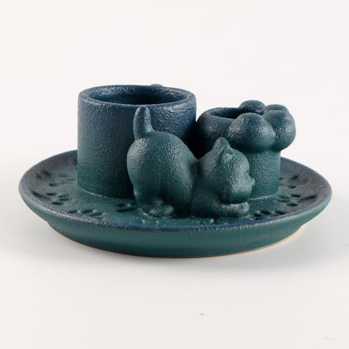 Candle Holders, Porcelain, handmade, for home and office, more colors for choice, 130x130x50mm, Sold By PC