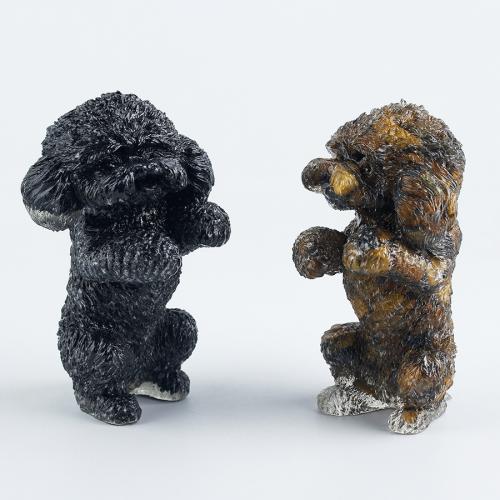 Gemstone Decoration, with Resin, Dog, epoxy gel, different materials for choice, 110x65x60mm, Sold By PC