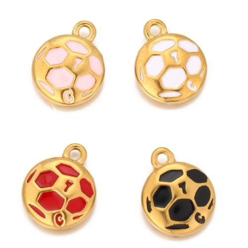 Stainless Steel Pendants, 304 Stainless Steel, gold color plated, DIY & enamel, more colors for choice, 5PCs/Bag, Sold By Bag