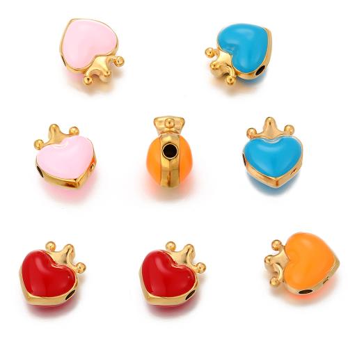 Stainless Steel Beads, 304 Stainless Steel, gold color plated, DIY & enamel, more colors for choice, 5PCs/Bag, Sold By Bag