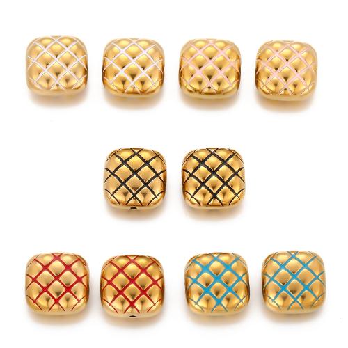 Stainless Steel Beads, 304 Stainless Steel, gold color plated, DIY & enamel, more colors for choice, 5PCs/Bag, Sold By Bag