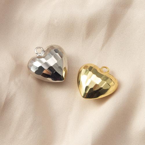 Brass Heart Pendants, plated, DIY, more colors for choice, nickel, lead & cadmium free, 20.20x10.40x21.50mm, Sold By PC