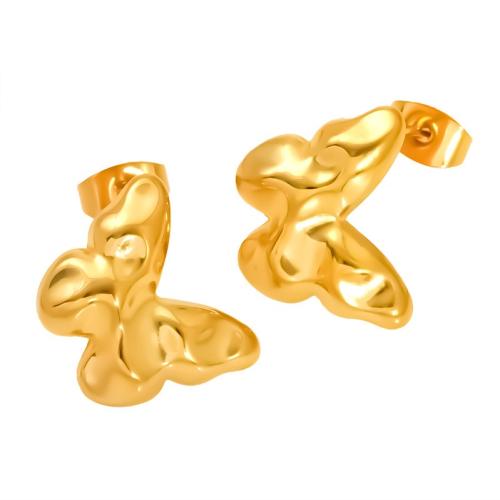 Stainless Steel Stud Earrings, 304 Stainless Steel, 18K gold plated, fashion jewelry & different styles for choice & for woman, Sold By Pair