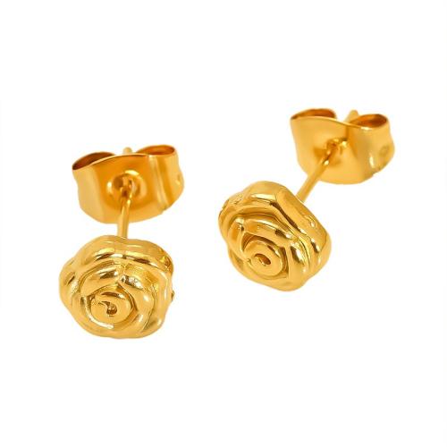 Stainless Steel Stud Earrings, 304 Stainless Steel, 18K gold plated, fashion jewelry & different styles for choice & for woman, Sold By Pair