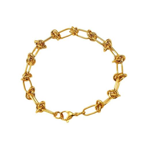 Stainless Steel Jewelry Bracelet, 304 Stainless Steel, 18K gold plated, fashion jewelry & different styles for choice & for woman, Sold By PC