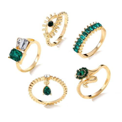 Zink-Legierungsring-Set, Zinklegierung, plattiert, Modeschmuck & für Frau, verkauft von PC