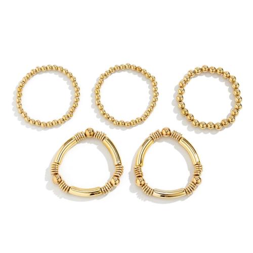 Brass Bracelet & Bangle, with Copper Coated Plastic, plated, fashion jewelry & multilayer & for woman, more colors for choice, Sold By Set