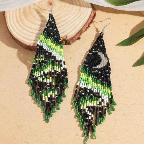 Brass Drop Earring, fashion jewelry & for woman & with rhinestone, Sold By Pair