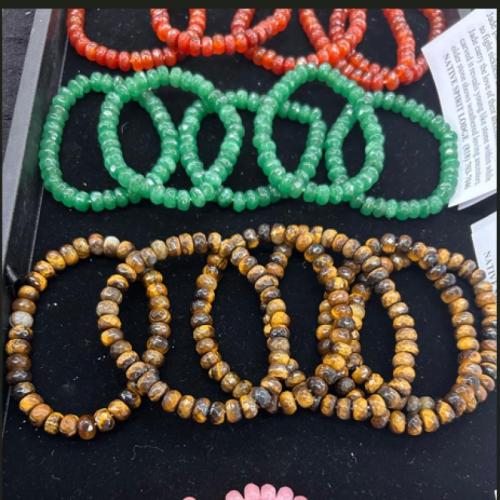 Pulseras de piedras preciosas, Joyería, más colores para la opción, 4x6mm, 2Strandfilamento/Grupo, Vendido por Grupo