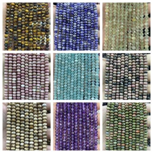 Gemstone Jewelry Beads, DIY, more colors for choice, 4x6mm, Length:37 cm, Sold By PC