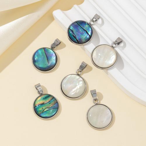 Shell Pendant, with 304 Stainless Steel, DIY, more colors for choice, Sold By PC