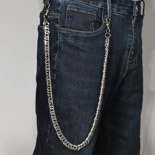 Tibetan Style Waist Chain, with Iron, plated, punk style & Unisex, silver color, Length:Approx 75 cm, Sold By PC