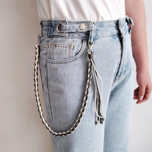Tibetan Style Waist Chain, with Wax Cord, braided & for woman, more colors for choice, Length:Approx 59 cm, Sold By PC