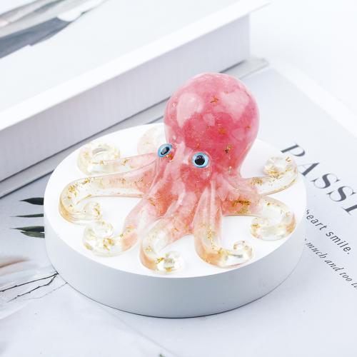 Gemstone Decoration, with Resin, Octopus, epoxy gel, different materials for choice, 100x90x45mm, Sold By PC