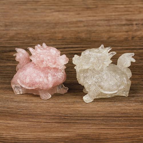 Gemstone Decoration, with Resin, Animal, epoxy gel, different materials for choice, 75x50x57mm, Sold By PC