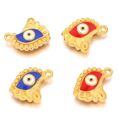 Stainless Steel Pendants, 304 Stainless Steel, gold color plated, DIY & enamel, more colors for choice, 5PCs/Bag, Sold By Bag