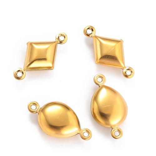 Stainless Steel Pendants, 304 Stainless Steel, gold color plated, DIY & double-hole, more colors for choice, 20PCs/Bag, Sold By Bag