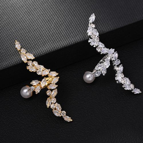 Brass Finger Ring, Copper Alloy, with Cubic Zirconia, plated, fashion jewelry & for woman, more colors for choice, Sold By PC