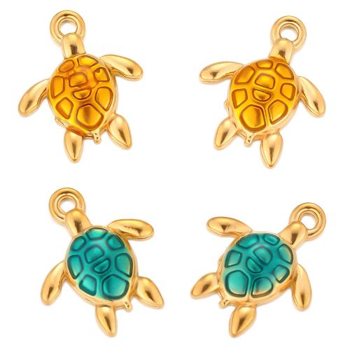 Stainless Steel Animal Pendants, 304 Stainless Steel, gold color plated, DIY & enamel, more colors for choice, 5PCs/Bag, Sold By Bag