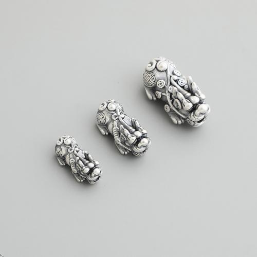 925 Sterling Silver Beads, Fabulous Wild Beast, DIY, silver color, Sold By PC
