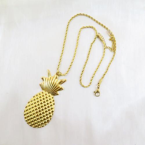 Fashion Stainless Steel Jewelry Sets, 304 Stainless Steel, Pineapple, 18K gold plated, fashion jewelry & different styles for choice & for woman, Sold By PC