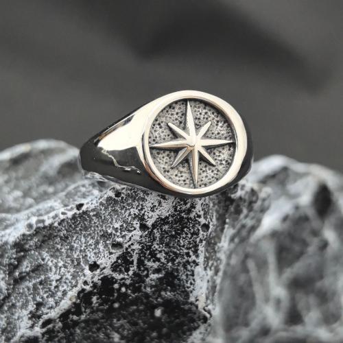 Bague en acier inoxydable, Acier inoxydable 304, feuille, poli, bijoux de mode & unisexe & normes différentes pour le choix, couleur originale, Vendu par PC