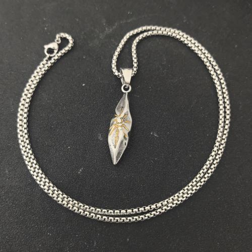 Stainless Steel Sweater Chain Necklace, 304 Stainless Steel, handmade, fashion jewelry & for man, original color, Length:Approx 51-60 cm, Sold By PC