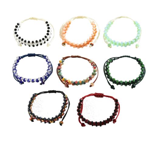 Crystal Bracelet, with Knot Cord, handmade, fashion jewelry & for woman, more colors for choice, Sold By PC