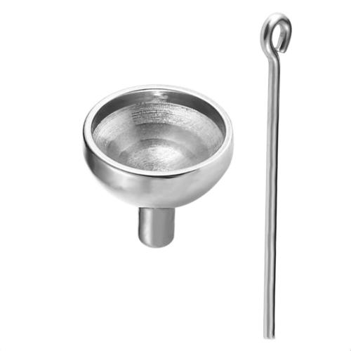 304 Stainless Steel Cinerary Casket Pendant Findings, plated, DIY, silver color, Sold By Set