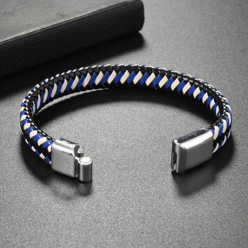 PU Leather Bracelet, with Tibetan Style, handmade, vintage & Unisex, more colors for choice, Length:Approx 8.26 Inch, Sold By PC