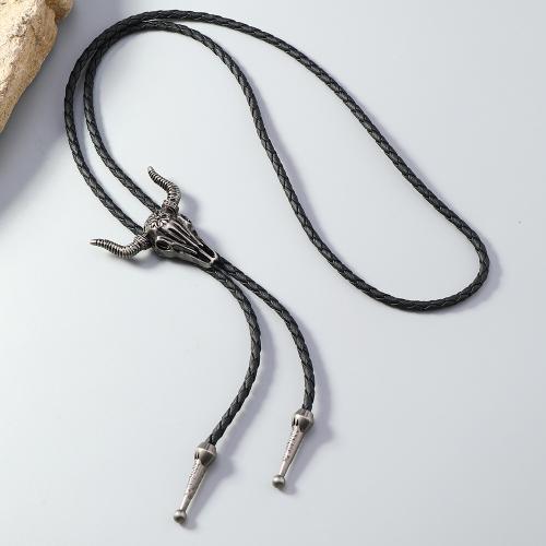 PU Leather Necklace, with Tibetan Style, Sheep, handmade, vintage & Unisex, more colors for choice, Sold By PC