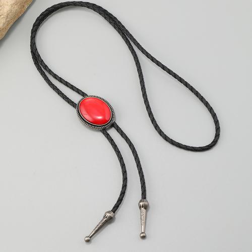 Tibetan Style Necklace, with Resin & Tibetan Style, handmade, vintage & Unisex & adjustable, more colors for choice, Sold By PC