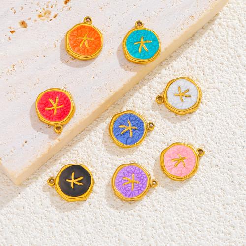 Stainless Steel Pendants, 304 Stainless Steel, gold color plated, DIY & enamel, more colors for choice, Sold By PC