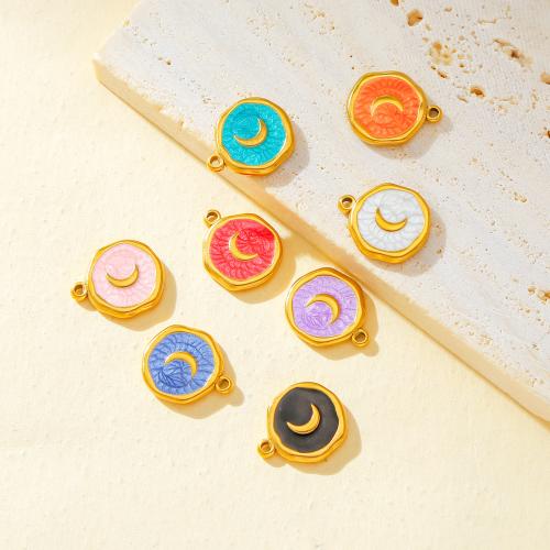 Stainless Steel Pendants, 304 Stainless Steel, gold color plated, DIY & enamel, more colors for choice, 3PCs/Bag, Sold By Bag