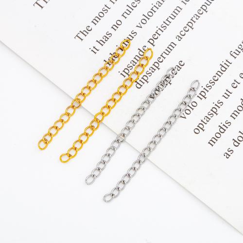 Stainless Steel Extender Chain, 304 Stainless Steel, gold color plated, DIY, more colors for choice, 100PCs/Bag, Sold By Bag