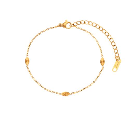 Stainless Steel Jewelry Bracelet, 304 Stainless Steel, 18K gold plated, fashion jewelry & different styles for choice & for woman, Sold By PC