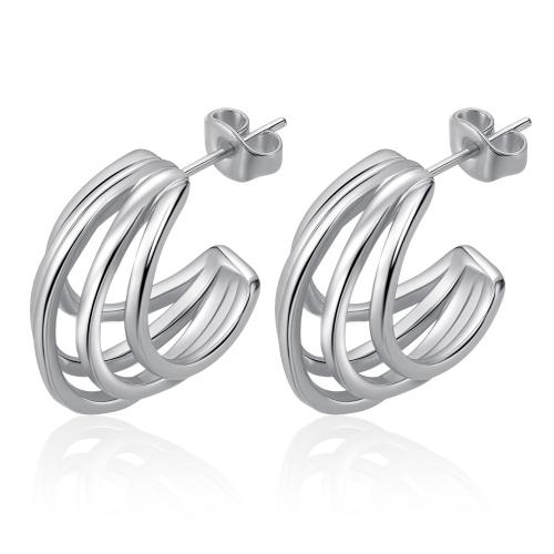 Stainless Steel Stud Earrings, 304 Stainless Steel, plated, different styles for choice & for woman & hollow, more colors for choice, Sold By Pair