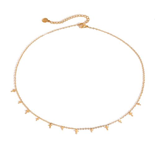 Stainless Steel Jewelry Necklace, 304 Stainless Steel, plated, fashion jewelry & for woman, golden, Sold By PC