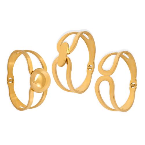 Brazalete del acero inoxidable, acero inoxidable 304, chapado, diferentes estilos para la opción & para mujer & hueco, más colores para la opción, Vendido por Par