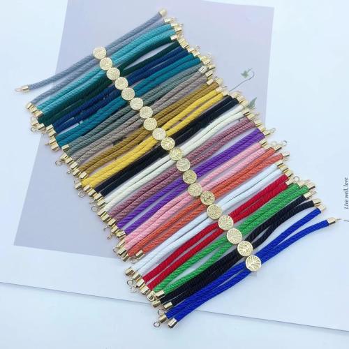 Brass Bracelet & Bangle, with Nylon Cord, fashion jewelry & Unisex, more colors for choice, Length:11 cm, Sold By PC