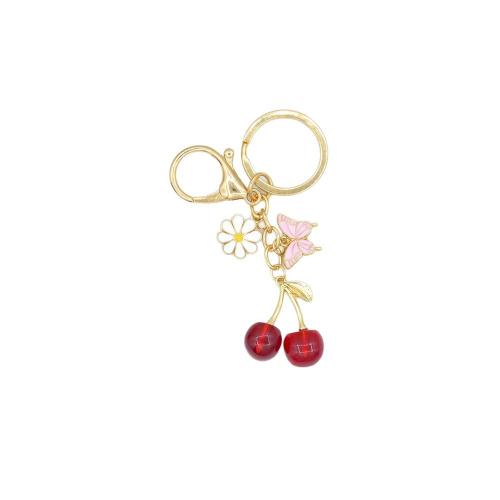 Bag Purse Charms Keyrings Keychains, Tibetan Style, with Resin, for woman & enamel, Sold By PC